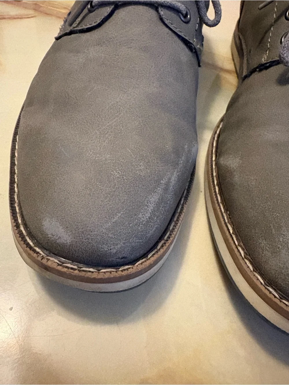 Nunn Bush Men's Chase Plain Toe Oxford 10M Gray Blue - Condition Great